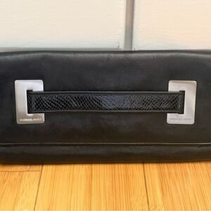 Michael Kors Black and Dark Gray Tote Interior View